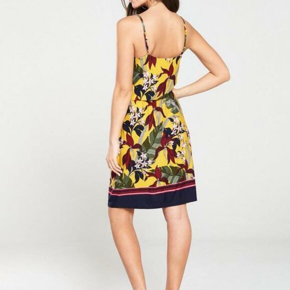 BNWT OASIS Yellow Multi Tropical Floral Palm Leaf Summer Cami dress - Picture 6 of 16